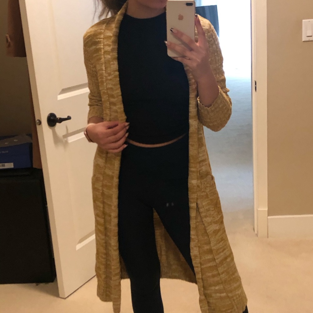 Anthropologie Mustard Cardigan